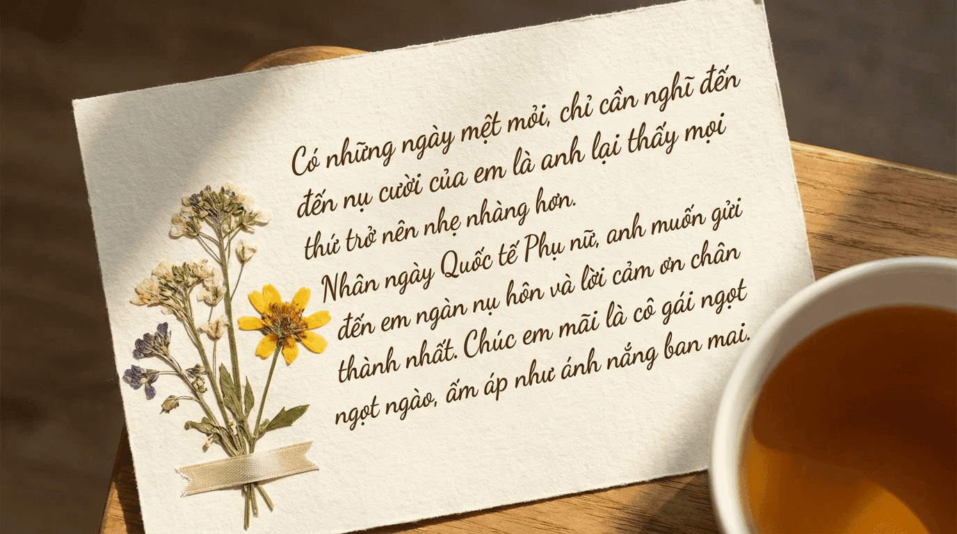 Những Lời Chúc 8/3 Cho Người Yêu Khiến Nàng Hạnh Phúc